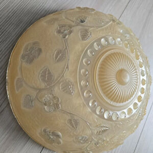 1940s Antique Glass  Light Shade 10.25" Round